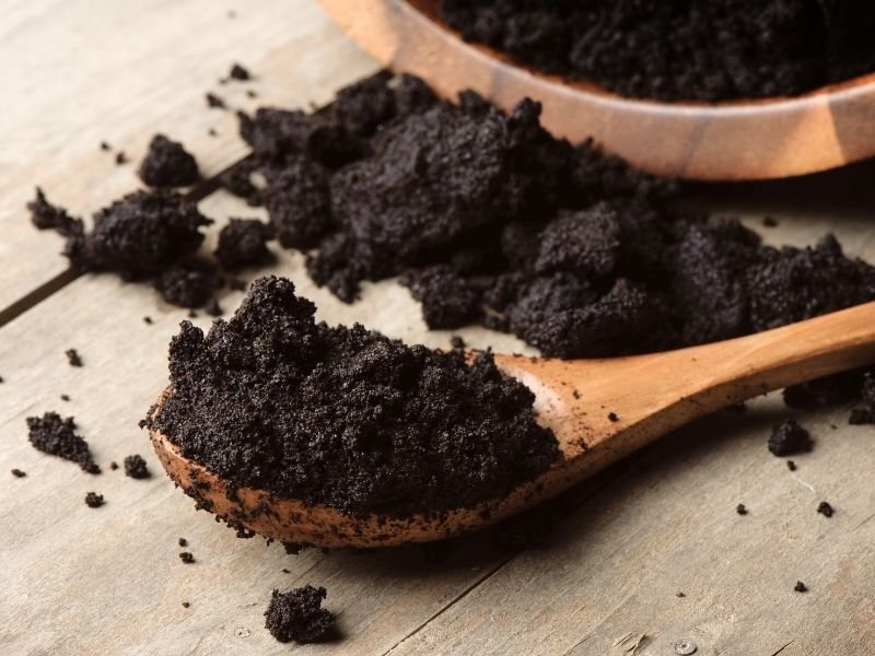 close up of old coffee grounds