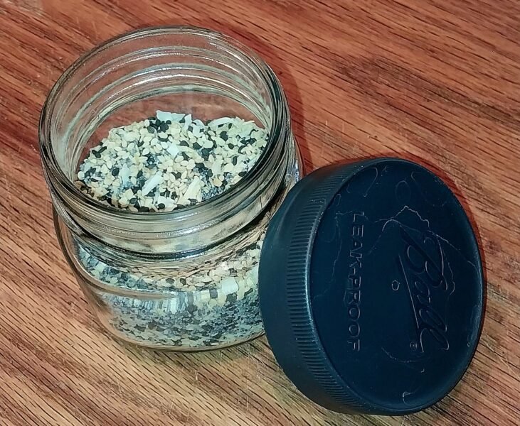 little jar of everything bagel seasoning mix