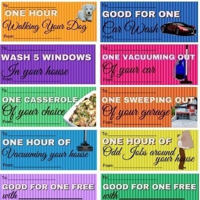 Printable Gift Coupons