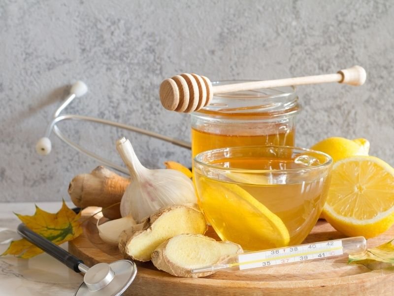 lemon and honey still life