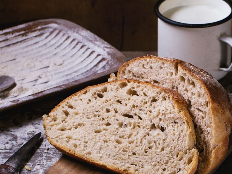 Homemade bread on a plate