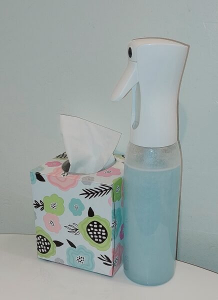 Spray bottle of DIY Daily Shower Cleaner