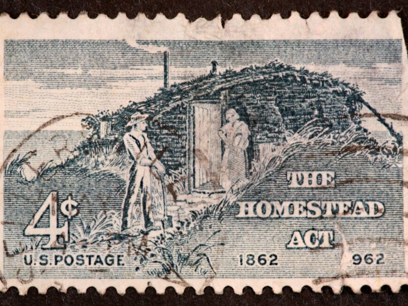 Homestead Act Stamp from 1862