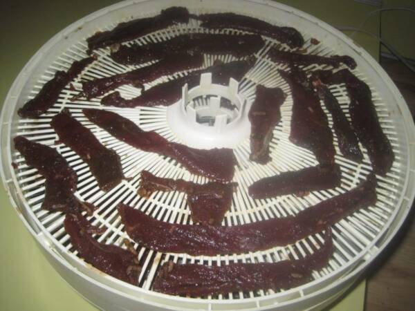 Drying Homemade Jerky in a counter top dehydrator is so easy to do.