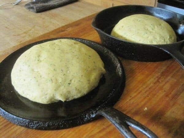 baking bread on Cast Iron pans