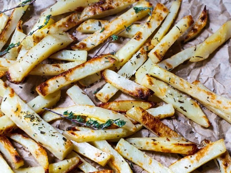 oven baked fries with herbs