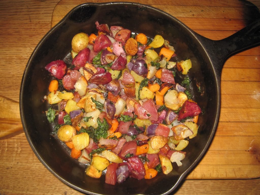 Oven Roasted Vegetables in Cast Iron Skillet