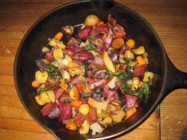 Oven Roasted Vegetables in Cast Iron Skillet
