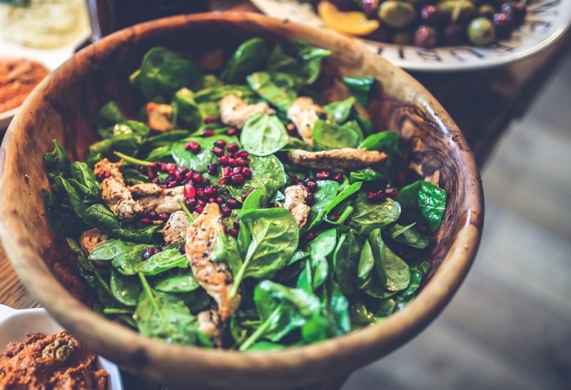 Pomegranate Seeds with Salad Dressing