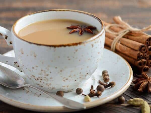 Delicious chai tea latte with warm spices, perfect for cozy mornings or relaxing evenings.