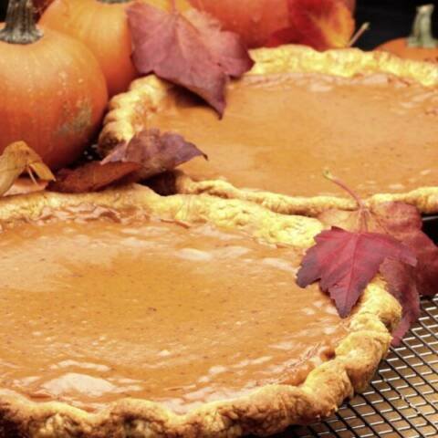 freshly baked pumpkin pies
